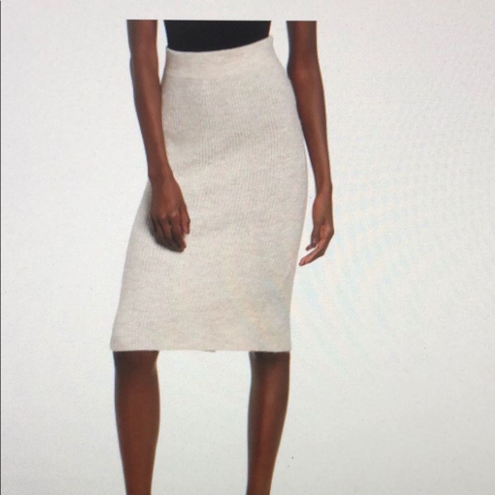 Rib sweater skirt